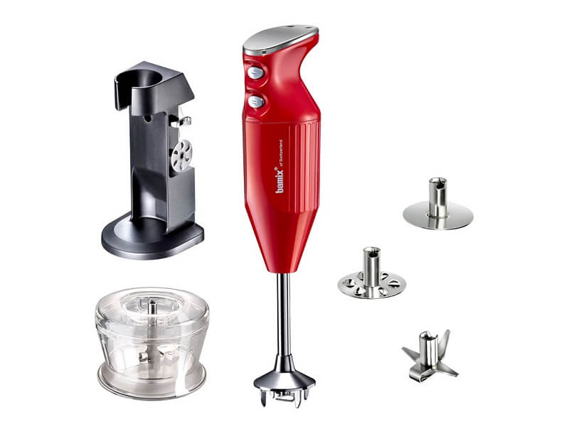 Bamix Stavblender Deluxe 200 watt C Rødmetallic