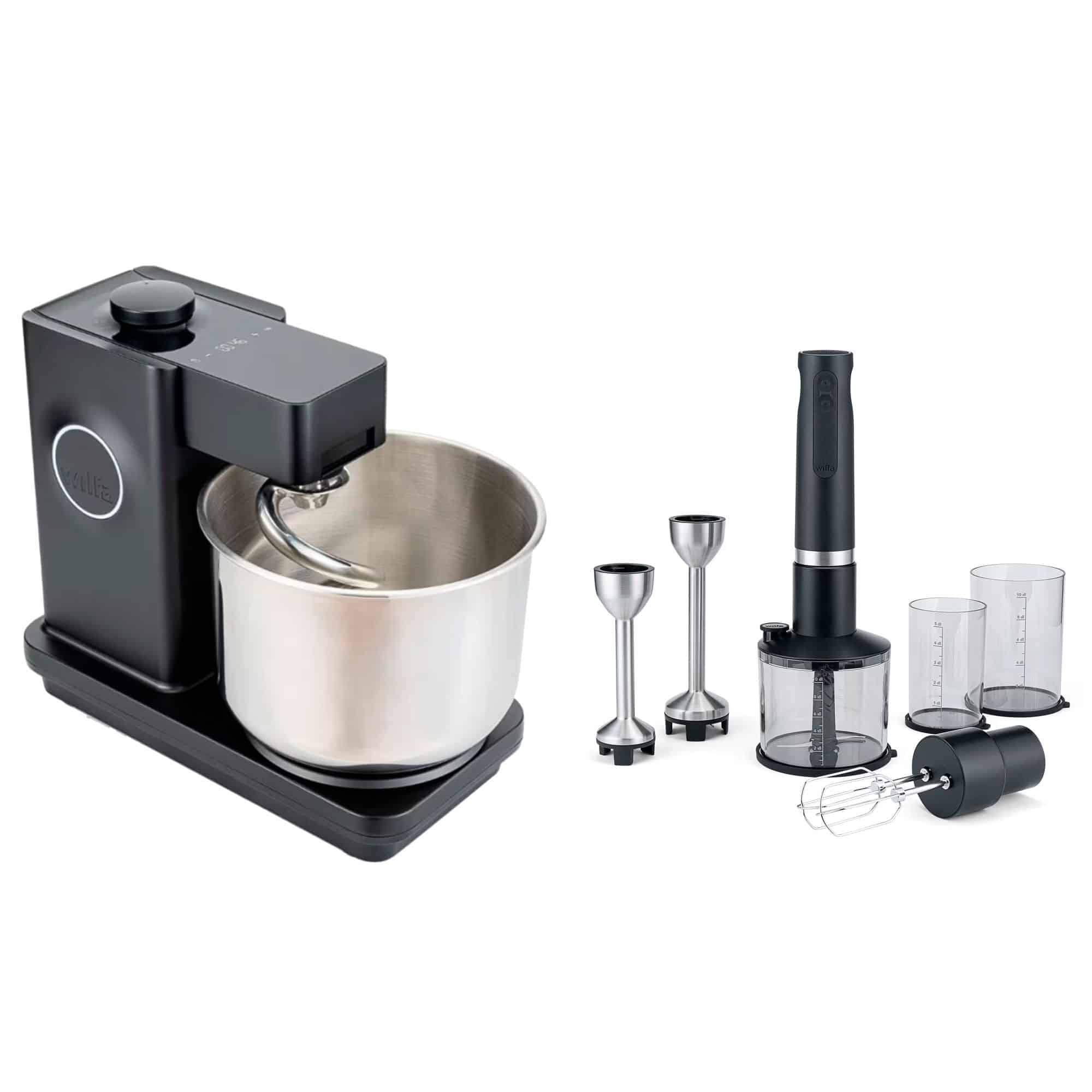 Wilfa KM2BS-T70 Probaker Timer køkkenmaskine + IM4B-1000FP Prostick stavblender